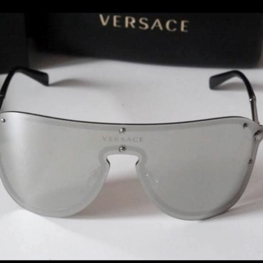 Authentic Versace shade, silver glass front